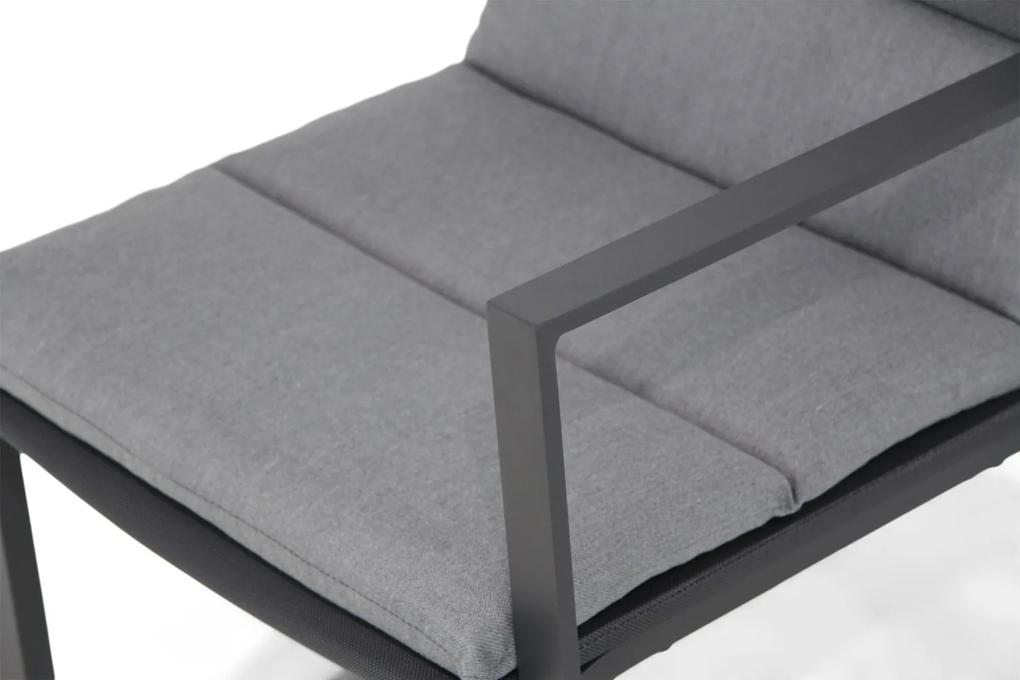 Tuinset 6 personen 240 cm Aluminium/textileen Grijs Lifestyle Garden Furniture Treviso/Brookline