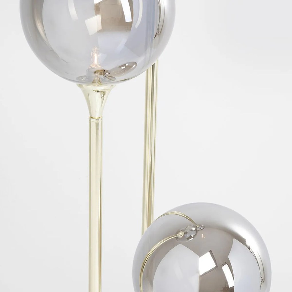 Gouden Vloerlamp Met Glas