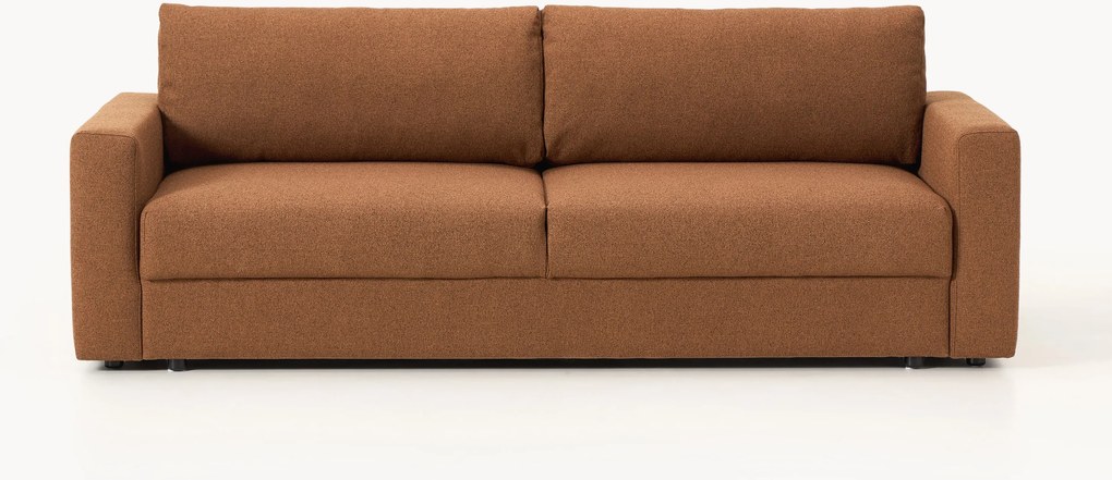 Bouclé slaapbank Tasha (3-zits) met opbergruimte