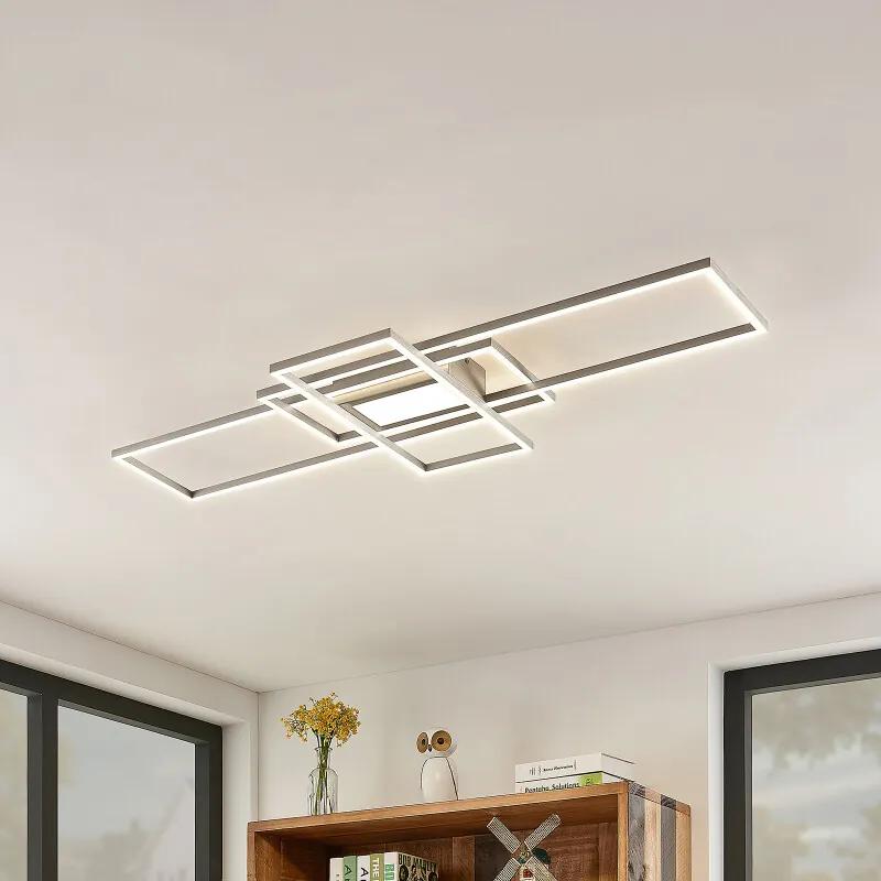 Mairin LED plafondlamp, nikkel mat - lampen-24