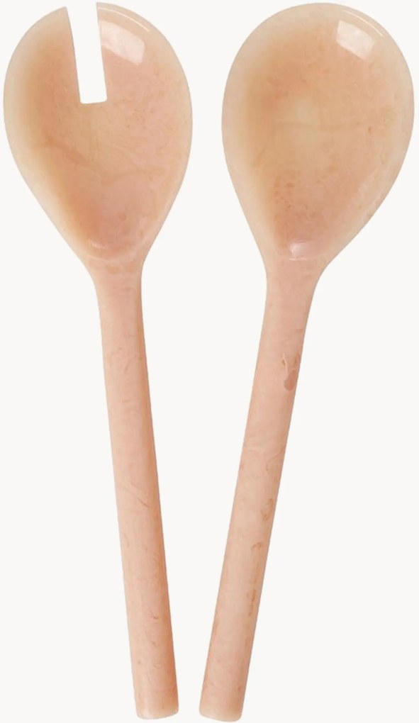 Saladebestekset Soft Pink, 2-delig