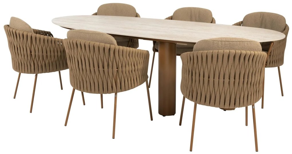 4 Seasons Outdoor Molina tuinstoel amber SALE Tuinstoel beige weerbestendig