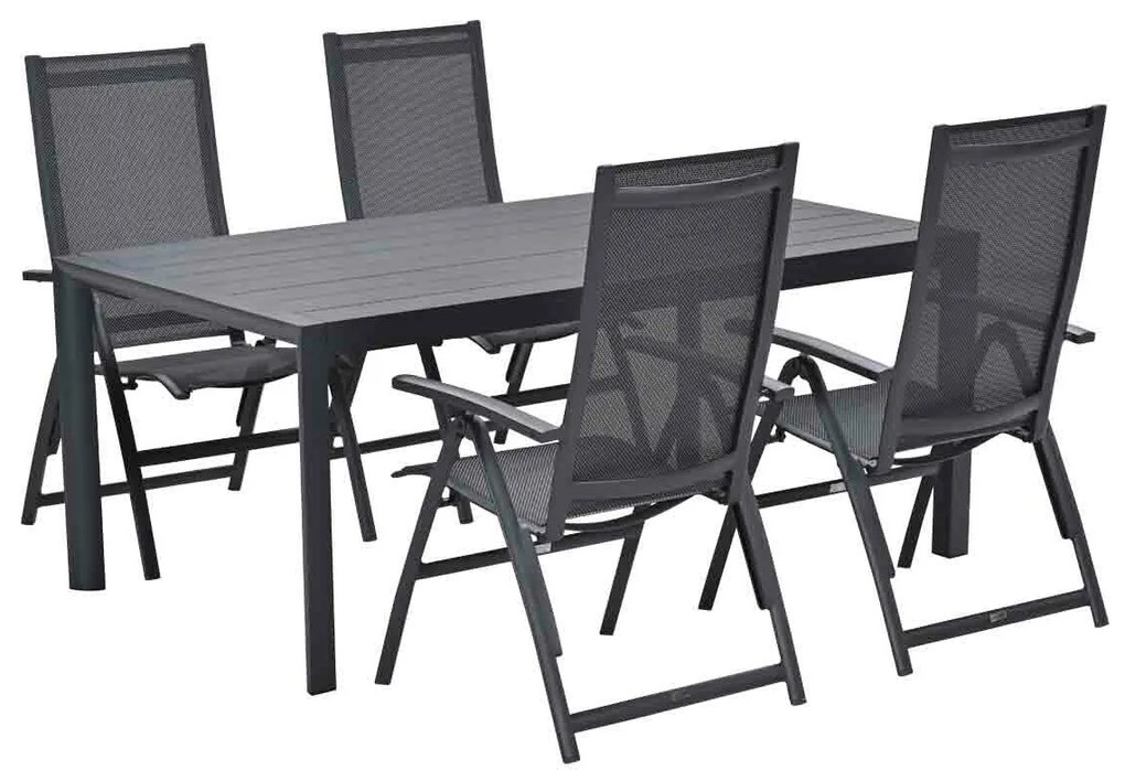 Taste by 4 Seasons Cadiz tuinset 5-delig verstelbaar - Adana tuintafel 180x100 cm