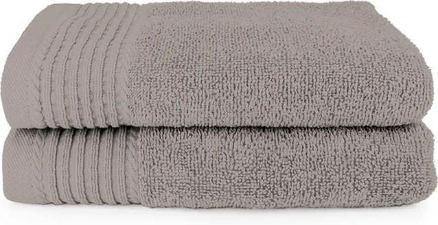 The One Towelling 2-PACK: Handdoek Deluxe - 50 x 100 cm - Taupe