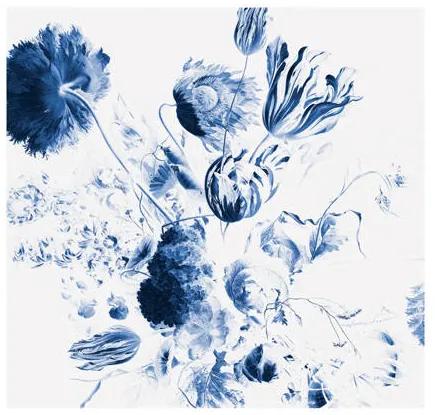 Fotobehang Royal Blue Flowers II (6 banen)