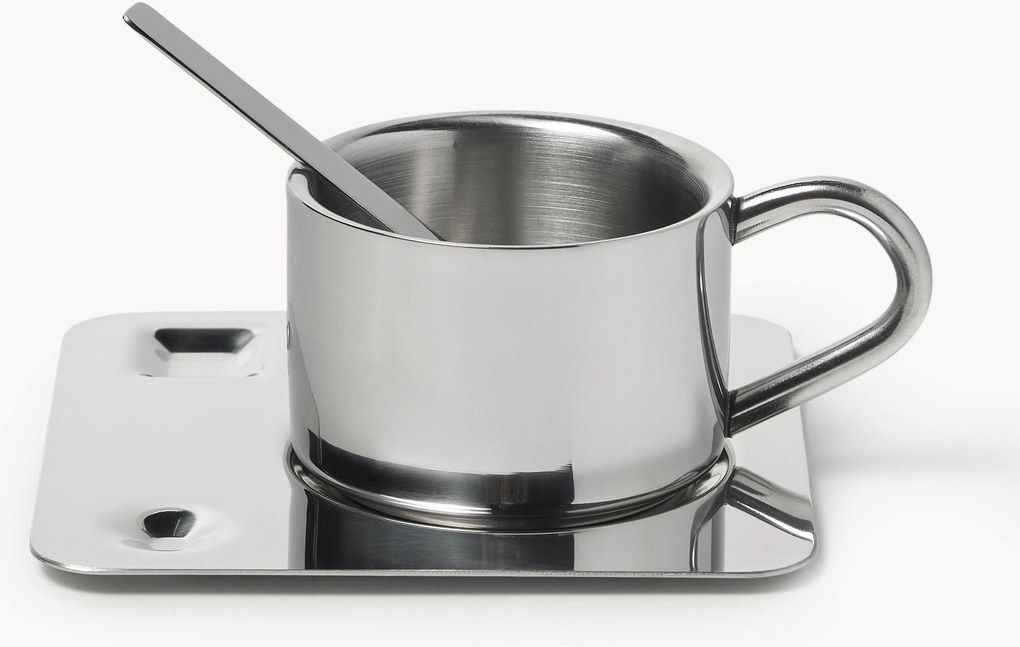 Roestvrijstalen espressoset Shiloh, 3-delig
