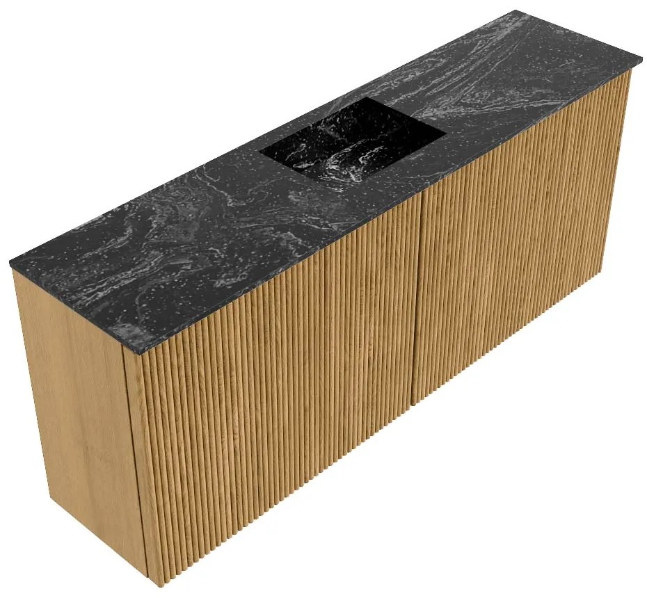 Mondiaz Joya DLux 100cm toiletmeubel oak met wastafel faye midden 1 kraangat lava