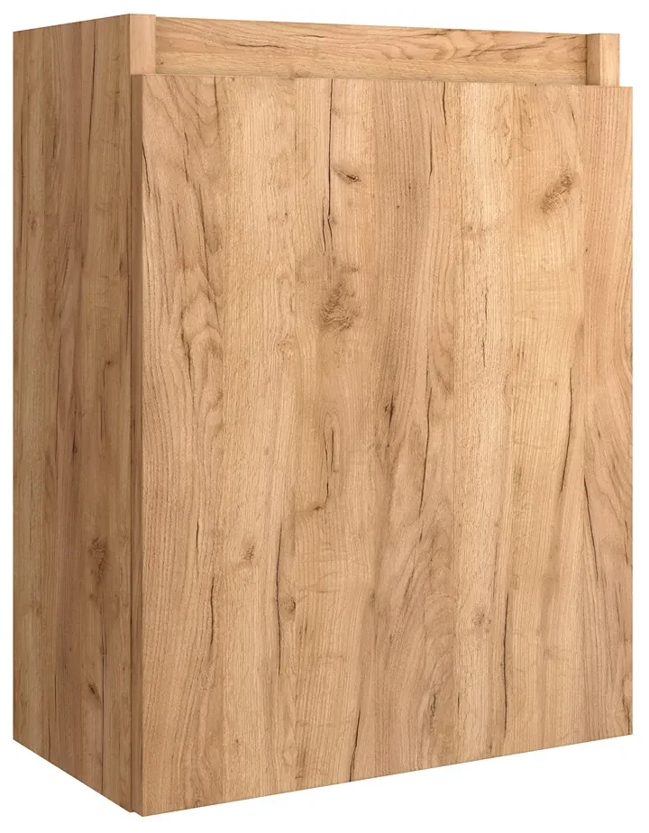 Fontana Bano toiletmeubel warm eiken 40x22cm met waskom in licht ivoor
