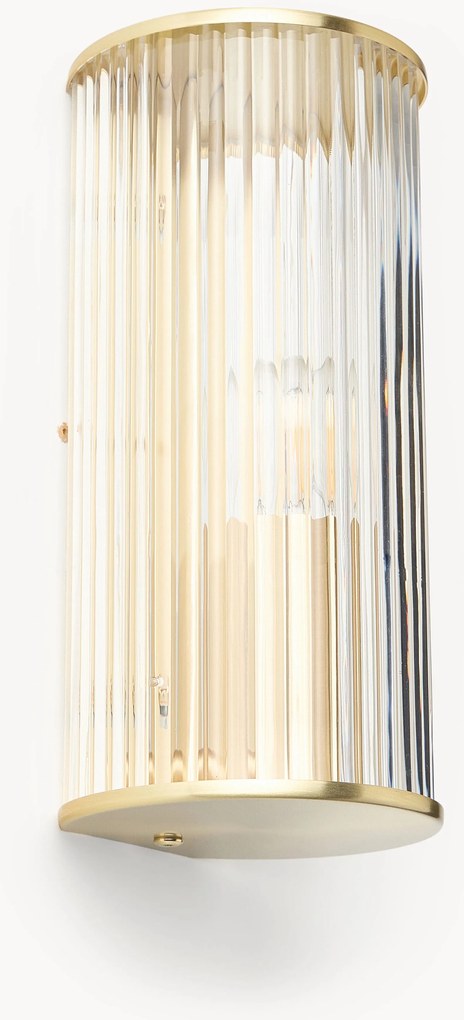 Wandlamp met geribbeld glas Emmi