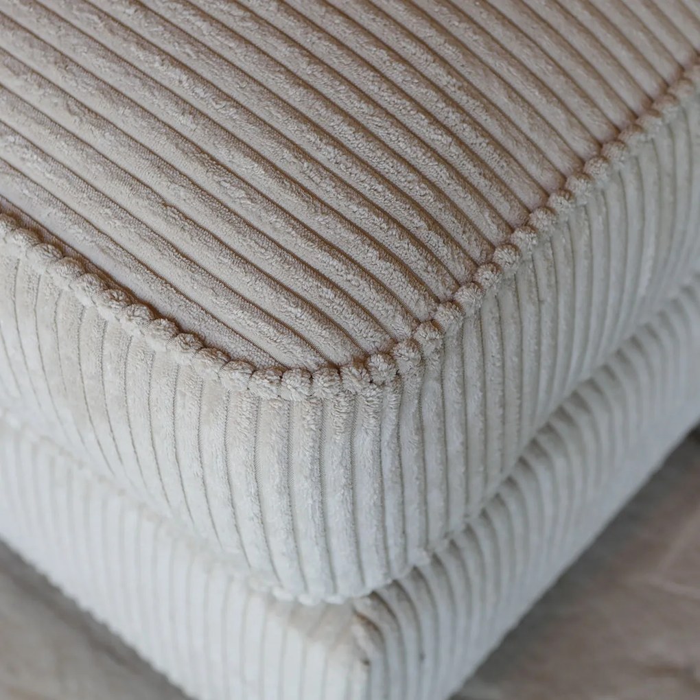 PEPP Interiors Lech Creme Ribstof Hoekbank