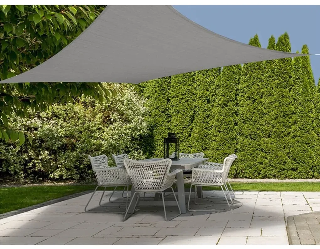 ProGarden Schaduwdoek vierkant 5x5 m grijs