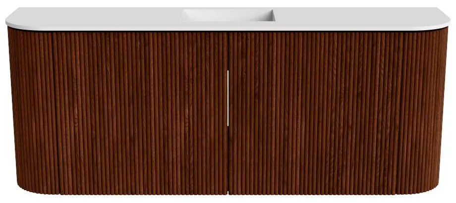 Mondiaz Joya 105cm toiletmeubel ronding links/rechts ruby met wastafel faye midden zonder kraangat talc