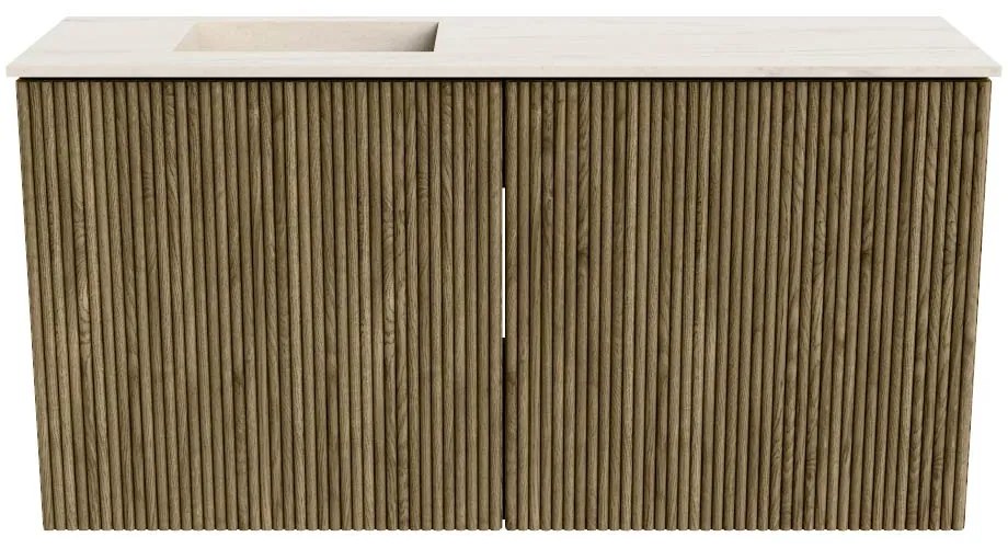 Mondiaz Joya DLux 80cm toiletmeubel dusk met wastafel faye links 1 kraangat meli