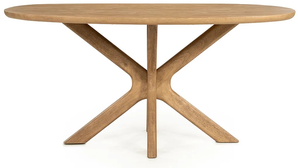 Eettafel Kruispoot Eiken 160 - 160 X 110cm.