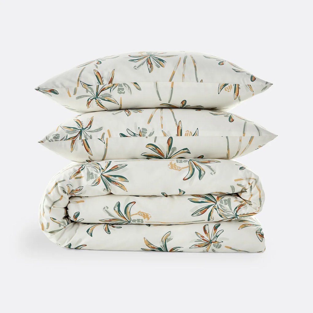 Katoenen bedset, vierkant kussensloop, Denham
