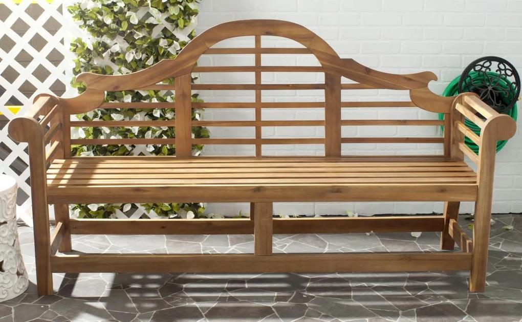 Safavieh Furniture | Tuinbank Savannah lengte 188 cm x breedte 58 cm x hoogte 103,89 cm teak bruin tuinbanken acaciahout outdoor tuinmeubelen