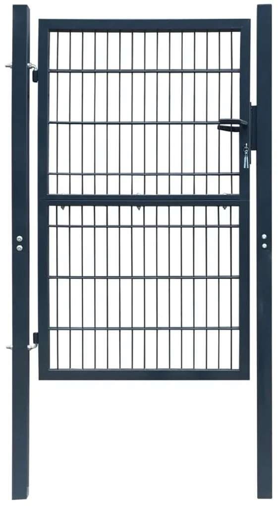 vidaXL Poort dubbelstaafmat (enkel) 106x190 cm antracietgrijs