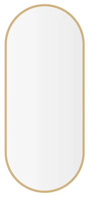 Mueller Ovalis ovale spiegel met lijst 30x70cm geborsteld messing