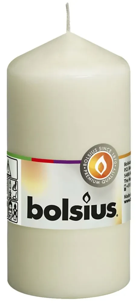 Bolsius Stompkaarsen 10 st 120x58 mm ivoor