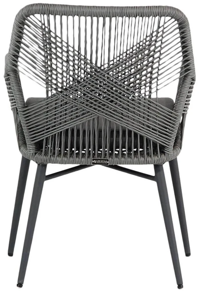 Tuinset 4 personen 180 cm Rope Grijs Lifestyle Garden Furniture Advance/Sophia