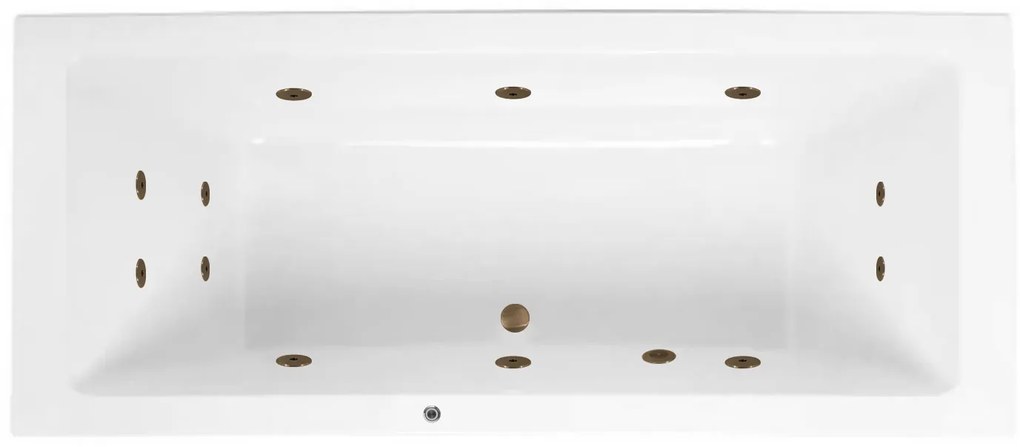 Lambini Designs Cube bubbelbad 190x90cm elektronisch met 6+4+2 hydrojets rose goud