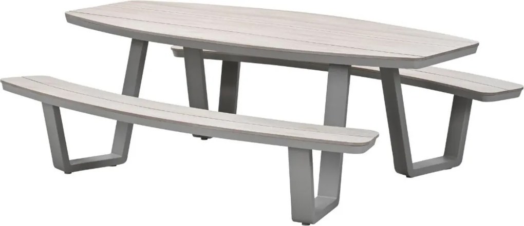 Garden Impressions Sarria picknick set ovaal 220 x 193 cm - taupe