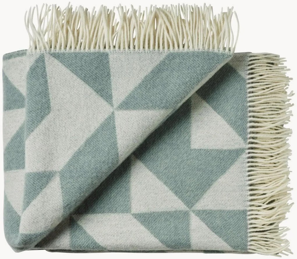 Wollen plaid Twist met franjes