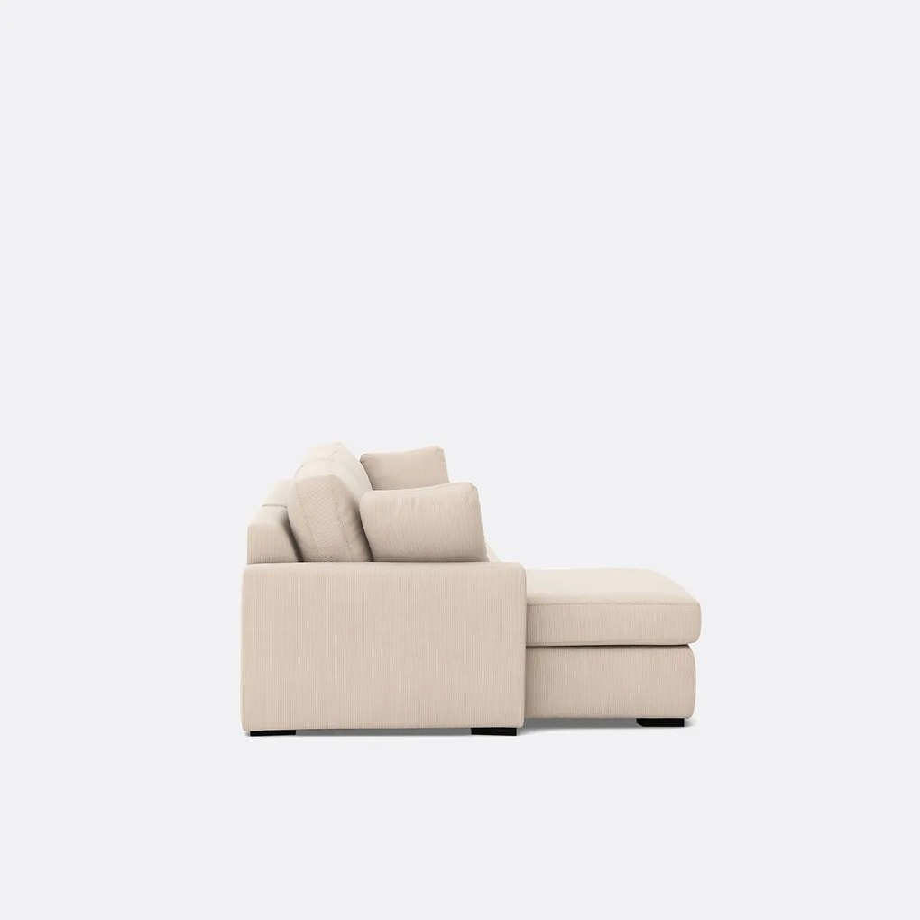 Hoekbank, omvormbaar, 4-zits, ribfluweel, Comfort Bultex® TIMOR