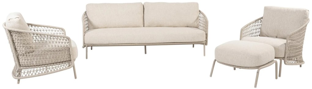 4 Seasons Outdoor Puccini loungeset Loungeset   beige weerbestendig