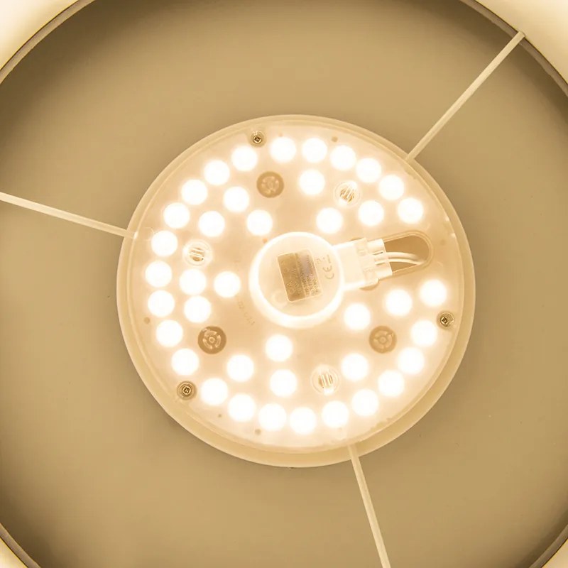 Plafondlamp blauw 40 cm incl. LED - Drum LED