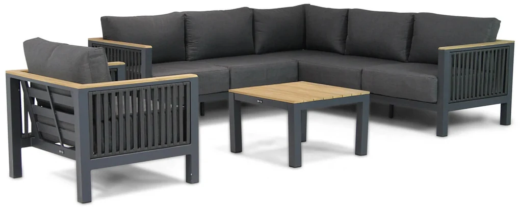 Hoek loungeset 6 personen Aluminium/Rope Grijs Santika Furniture Santika Shadow