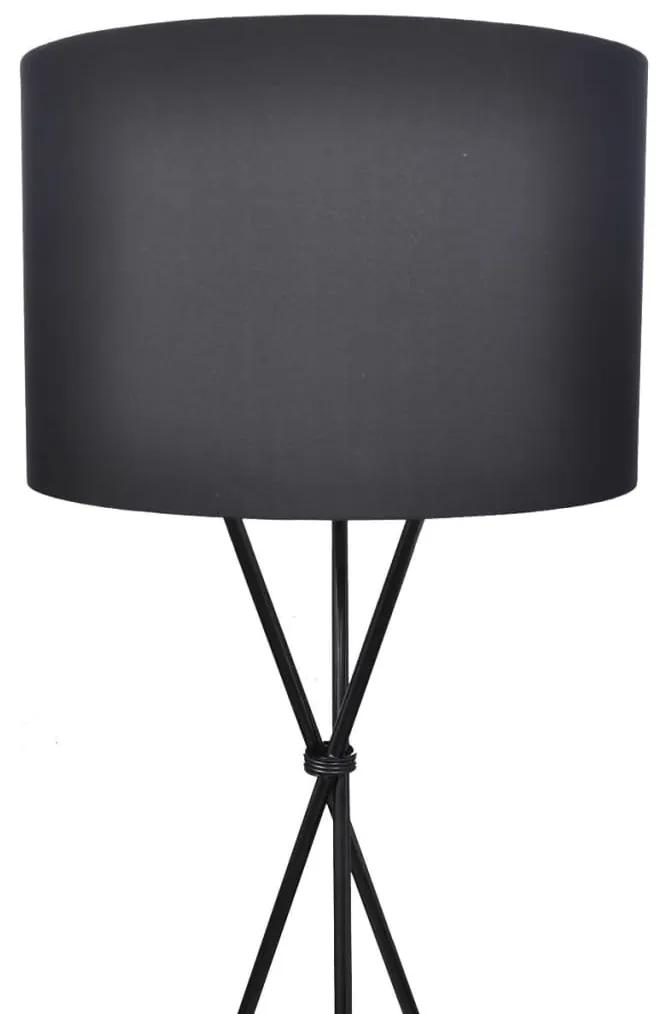 vidaXL Lampenkap voor vloerlamp met hoge standaard zwart