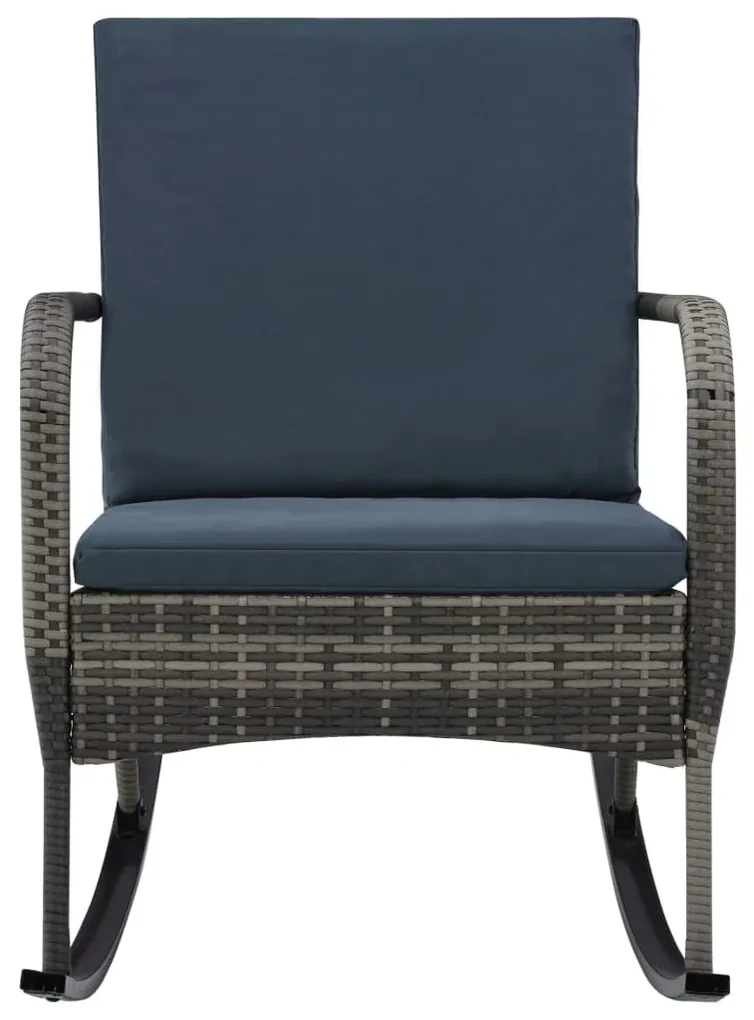 vidaXL Tuinschommelstoel poly rattan antraciet