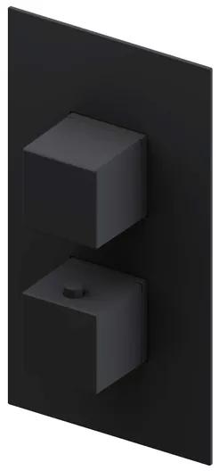 Adema Alcedo inbouw thermostatische douchekraan vierkant zwart mat 10081650179