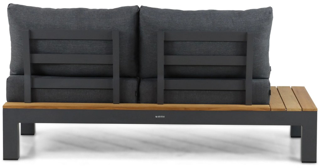 Loungeset 5 personen Aluminium/Teak Grijs Lifestyle Garden Furniture Vittoria