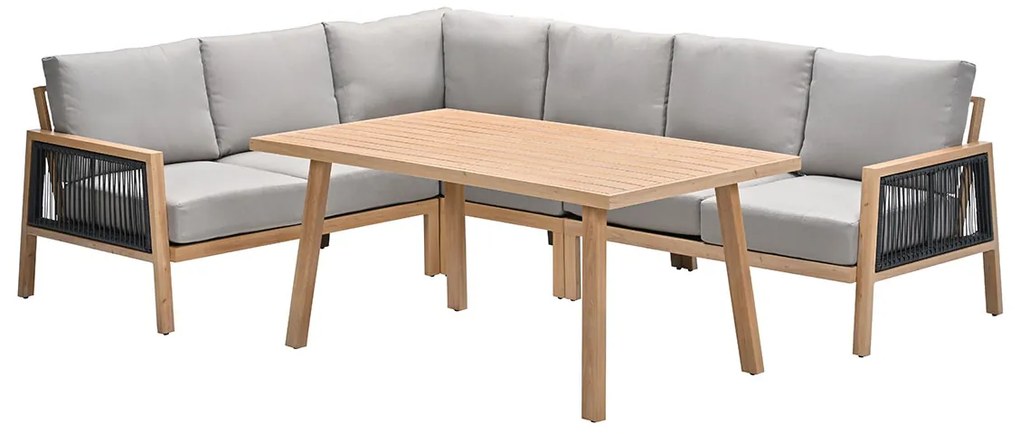 Garden Impressions San Capri lounge dining set 5-delig - light teak aluminium
