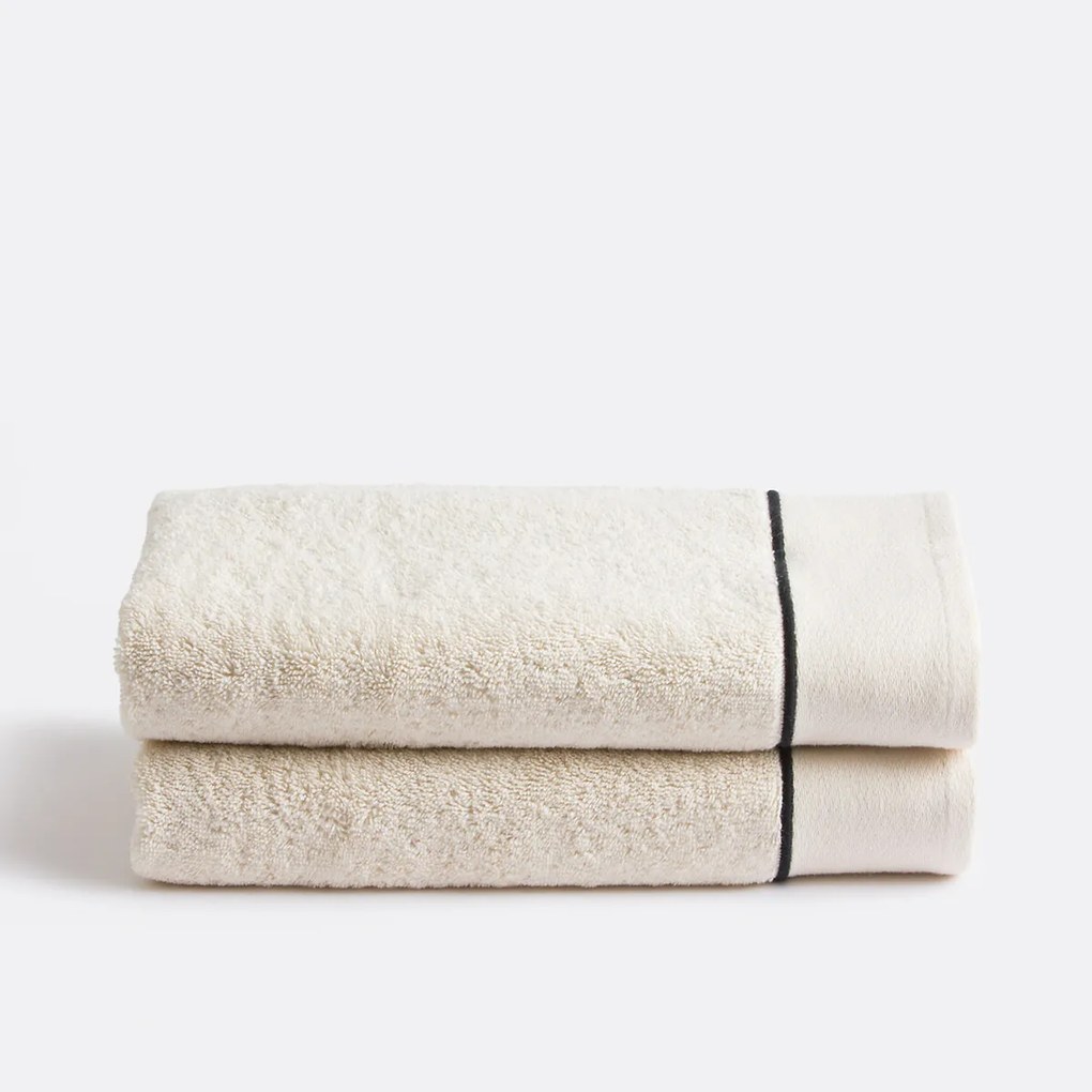 Set van 2 gekamde katoenen handdoeken 675g/m², Victor