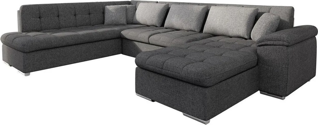 Hoekbank Comfivo Gemma III, Aanwezig, Afwezig, 348x205x76cm, 144 kg, Poten: Kunststof