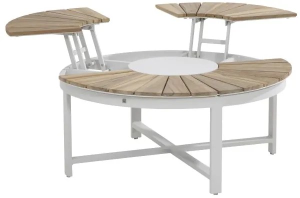 4 Seasons Outdoor | Forio coffee table 105 cm frost grey  Loungetafel    houtkleur weerbestendig