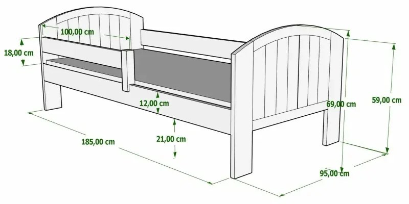 Kinderen Roze Kinderbed - Cruz 5059914098172 Children's Beds Home, 180x90, Twee kleine, 12 cm schuimmatras met hoge veerkracht Children's Beds Home De