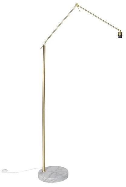 Moderne vloerlamp goud verstelbaar - Editor