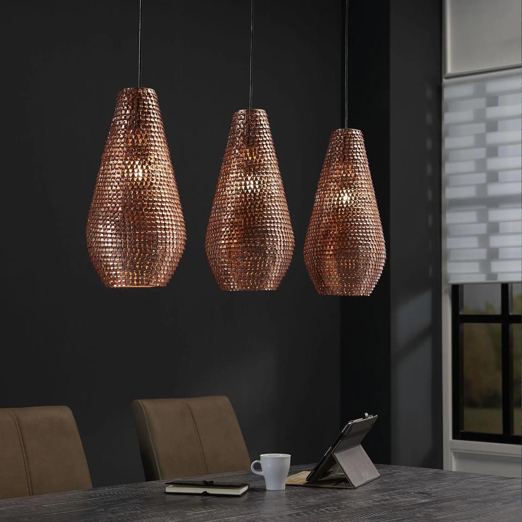 Mioni Hanglamp 'Brassy' 3-lamps