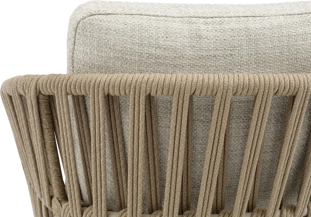 Tuinset 4 personen 180 cm Rope Grijs Domani Furniture Trivento/Camila
