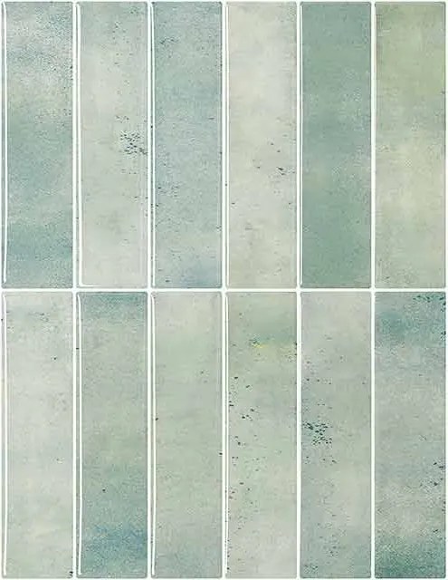 Tegelsticker Licht Groen Langwerpig - 29 cm x 22.9 cm x 0.11 cm | 0.07 kg | Paneli zelfklevende steenstrips