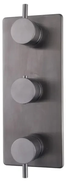 Wiesbaden Caral afbouwdeel inbouwthermostaat 3 weg gunmetal 29.7511