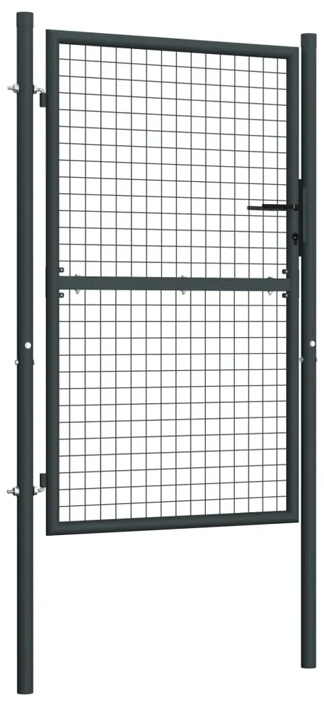 vidaXL Gaaspoort 100x250 cm gegalvaniseerd staal grijs