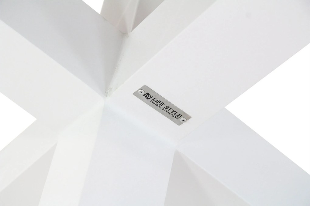 Tuinset 4 personen 200 cm Aluminium/textileen Wit Lifestyle Garden Furniture Fiora/Bradford