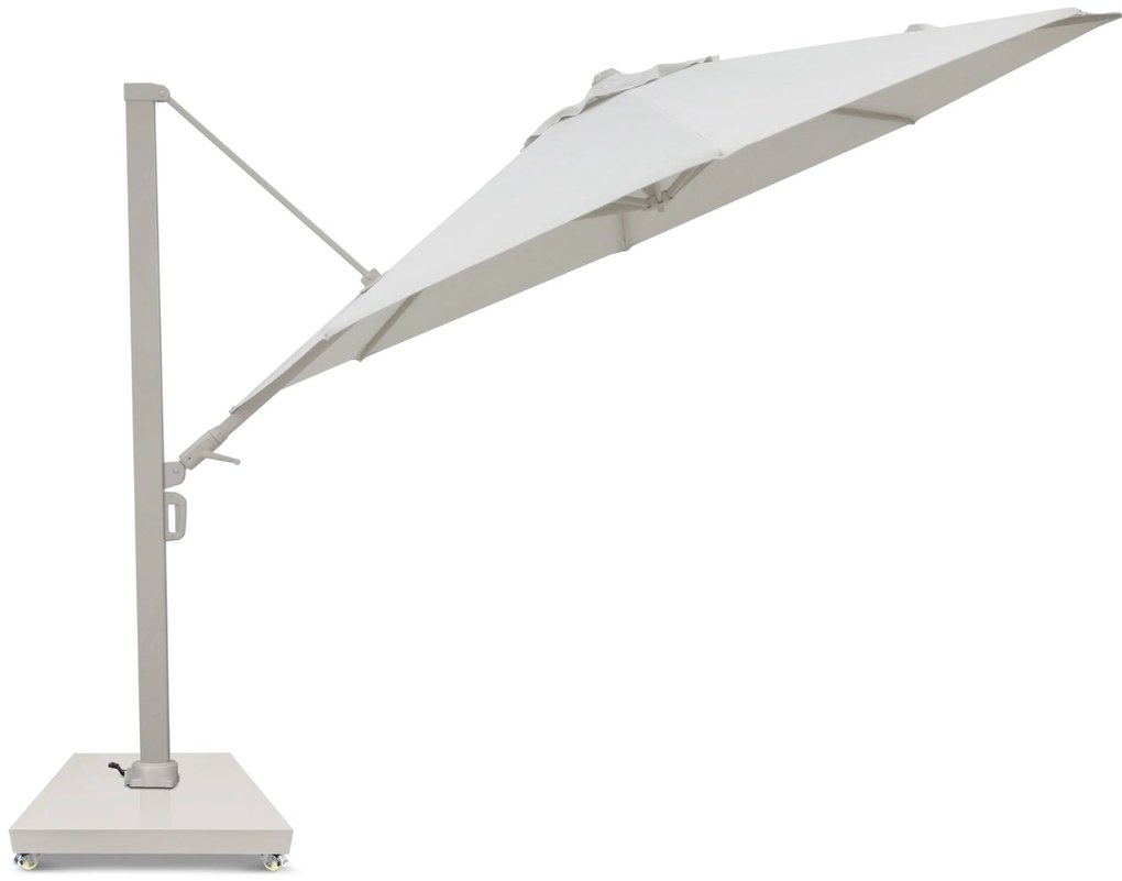 Zweefparasol  3.5m S2 Excellent (incl. voet + hoes) Taupe-naturel-bruin Camello Luna