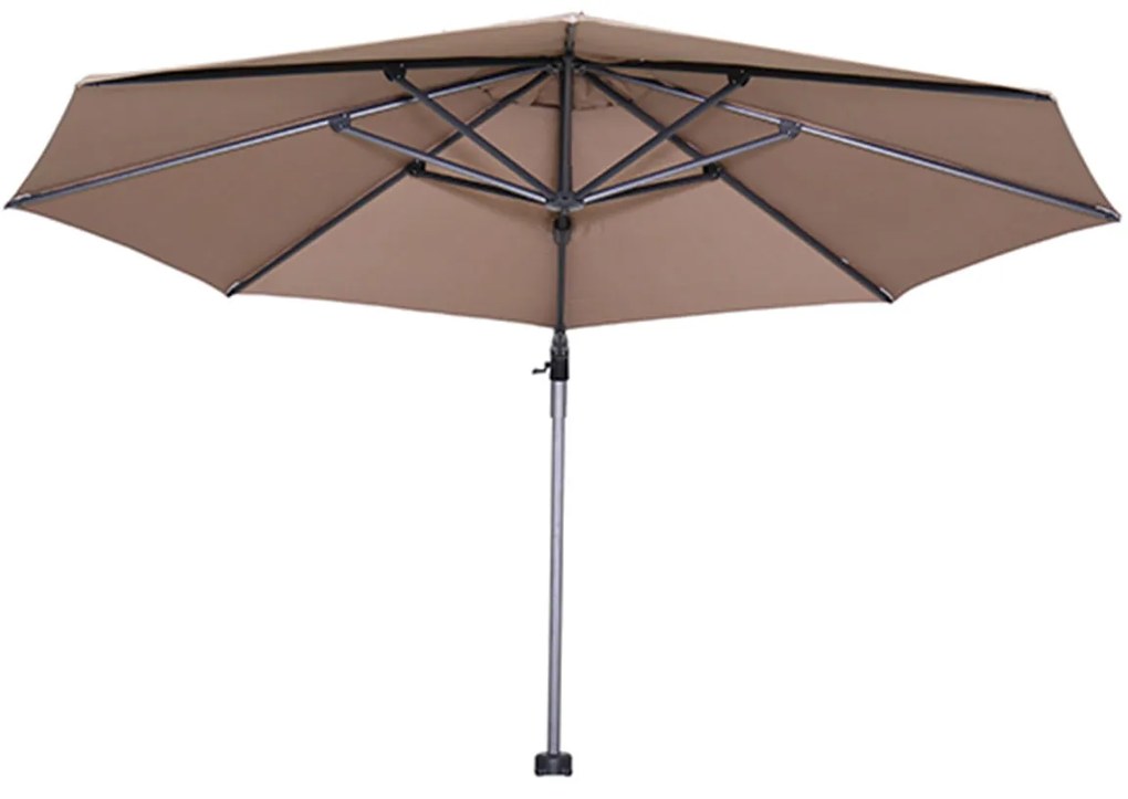Garden Impressions Hawaii zweefparasol Ø350 cm - frame carbon black - doek taupe