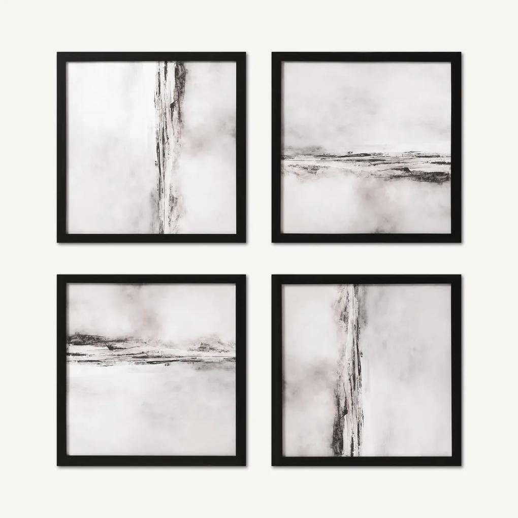Dan Hobday, 'Soft Abstract', set van 4 ingelijste prints, 40 x 40 cm